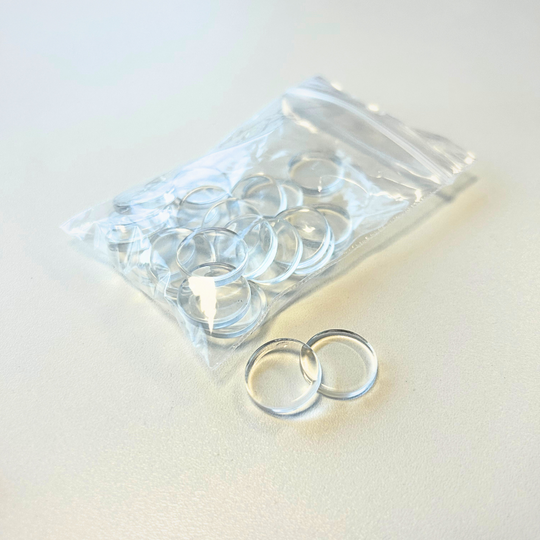 Presentatiesteentjes Rond Glas (25 stuks)