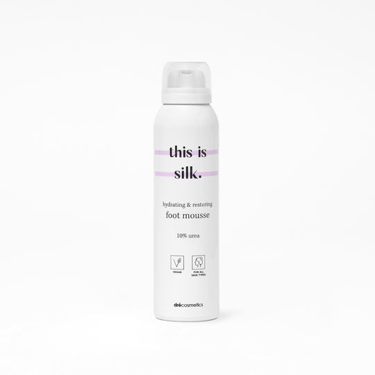 Foot Mousse "this is silk." | 10% urea (6x150ml) + 1 gratis kartonnen baliedisplay