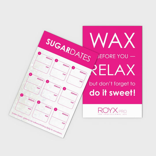 AFSPRAKENKAARTJES "SUIKERONTHARING" (PER 100)