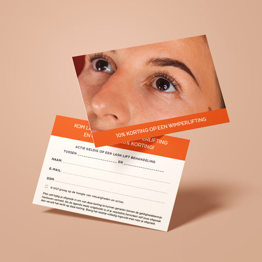 Kortingkaartjes "10% op een wimperlifting" (PER 25)