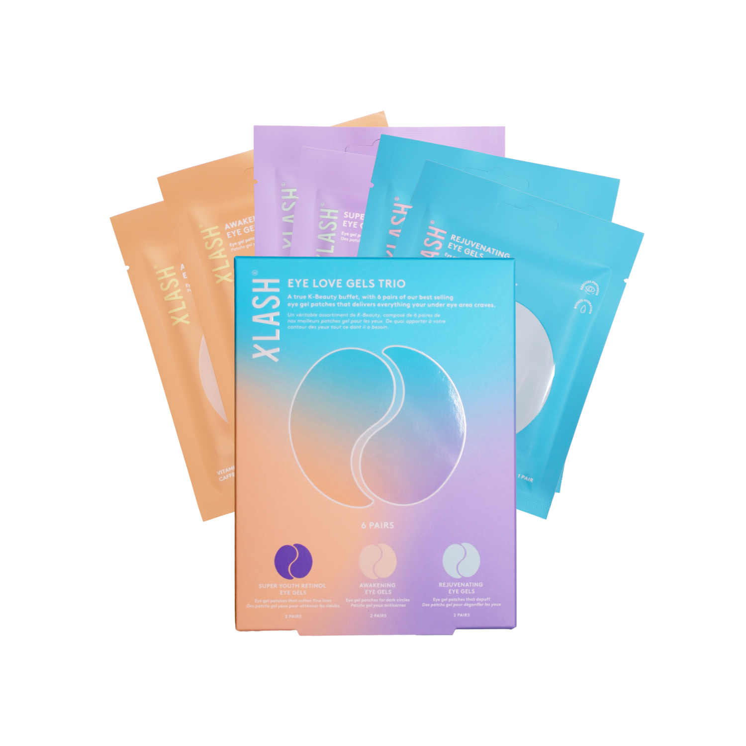 XLash Eye Gel Patches bestseller testkit (6 kits) – Dre Cosmetics