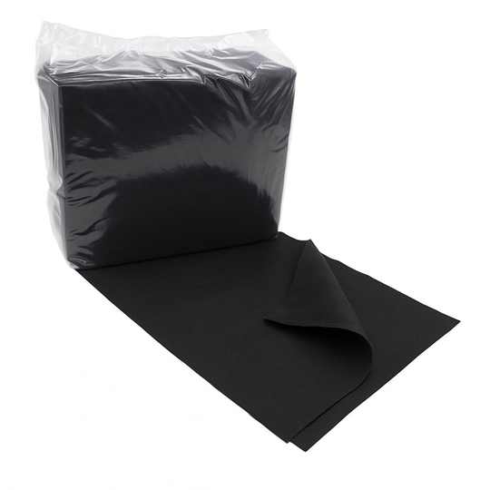 Wegwerphanddoeken (zwart, biologisch afbreekbaar) | 80cm x 40cm (50 stuks)