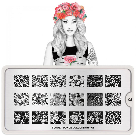 Stempelplaat |  Flower Power 05
