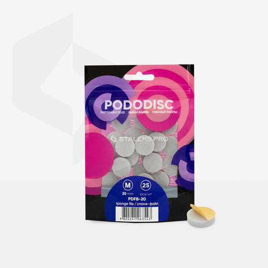 25 Podo Disc 20mm schuurelementjes sponge file (refill pads)