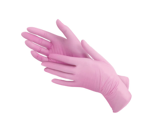Roze Nitryl handschoenen XS