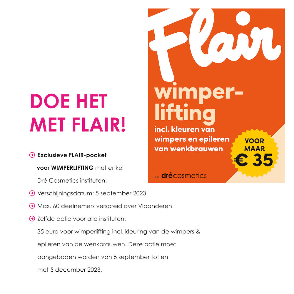 Flairpocket | 5 september 2023 | Wimperlifting (incl. promopakket)